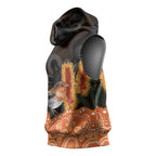 Australia Leukemia Awareness Month Sleeveless Hoodie Flame Robin Bottlebrush Aboriginal Art