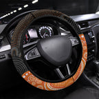 Australia Leukemia Awareness Month Steering Wheel Cover Flame Robin Bottlebrush Aboriginal Art