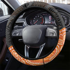 Australia Leukemia Awareness Month Steering Wheel Cover Flame Robin Bottlebrush Aboriginal Art