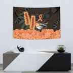 Australia Leukemia Awareness Month Tapestry Flame Robin Bottlebrush Aboriginal Art