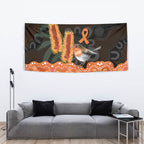 Australia Leukemia Awareness Month Tapestry Flame Robin Bottlebrush Aboriginal Art