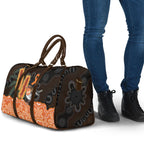 Australia Leukemia Awareness Month Travel Bag Flame Robin Bottlebrush Aboriginal Art