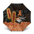 Australia Leukemia Awareness Month Umbrella Flame Robin Bottlebrush Aboriginal Art