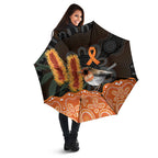 Australia Leukemia Awareness Month Umbrella Flame Robin Bottlebrush Aboriginal Art