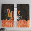 Australia Leukemia Awareness Month Window Curtain Flame Robin Bottlebrush Aboriginal Art