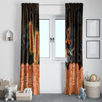 Australia Leukemia Awareness Month Window Curtain Flame Robin Bottlebrush Aboriginal Art