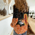 Australia Leukemia Awareness Month Women Casual Shirt Flame Robin Bottlebrush Aboriginal Art