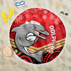 custom-dolphins-rugby-christmas-beach-blanket-merry-xmas-2023-mix-aboriginal-art