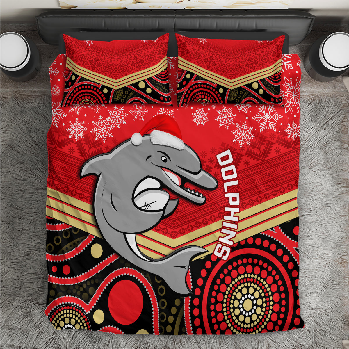 custom-dolphins-rugby-christmas-bedding-set-merry-xmas-2023-mix-aboriginal-art