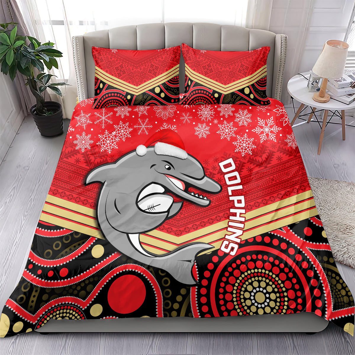custom-dolphins-rugby-christmas-bedding-set-merry-xmas-2023-mix-aboriginal-art