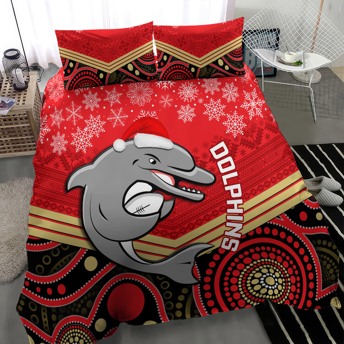 custom-dolphins-rugby-christmas-bedding-set-merry-xmas-2023-mix-aboriginal-art
