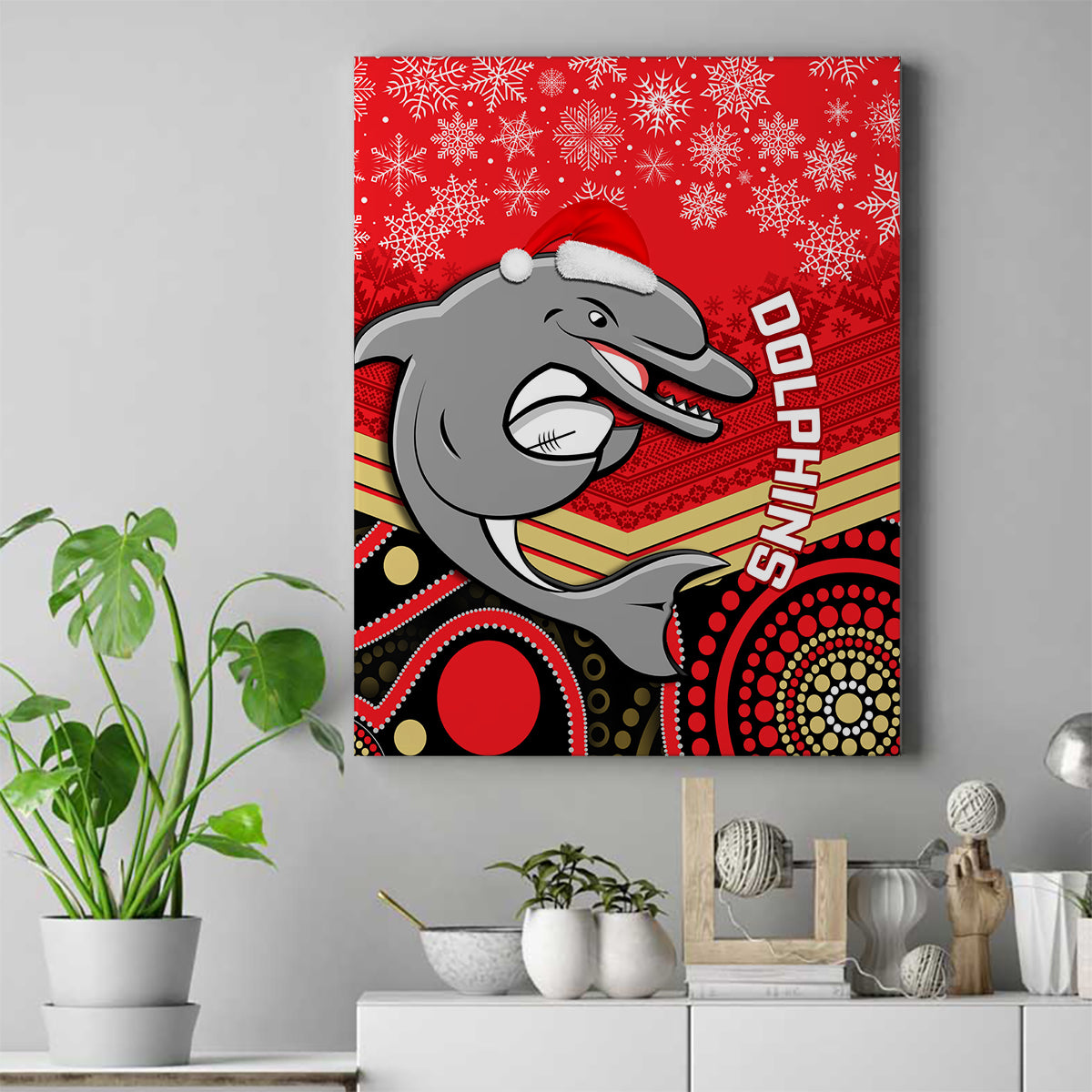 custom-dolphins-rugby-christmas-canvas-wall-art-merry-xmas-2023-mix-aboriginal-art