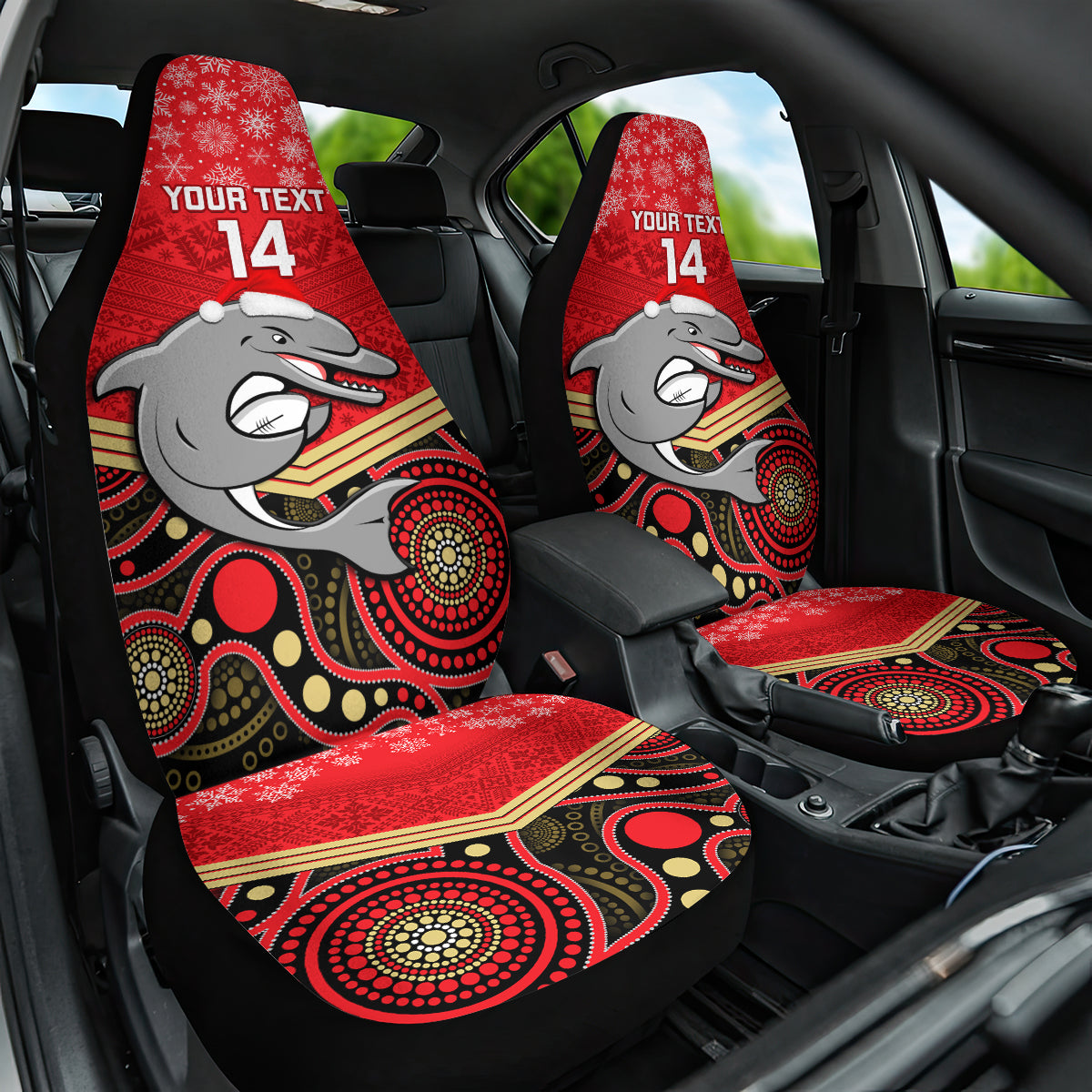 custom-dolphins-rugby-christmas-car-seat-cover-merry-xmas-2023-mix-aboriginal-art
