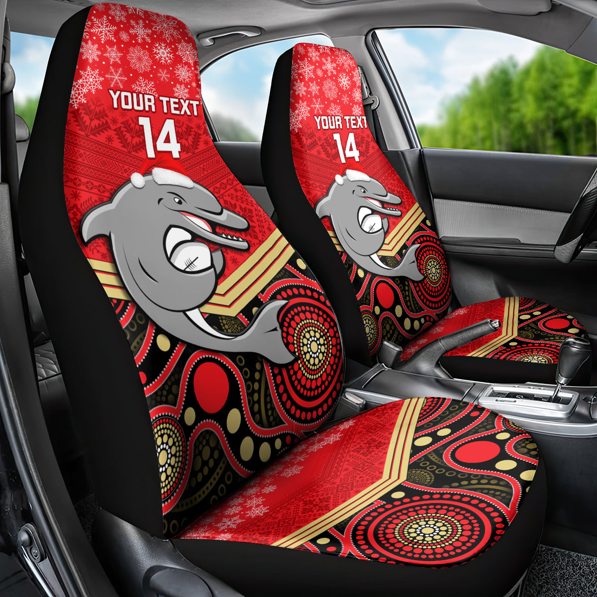 custom-dolphins-rugby-christmas-car-seat-cover-merry-xmas-2023-mix-aboriginal-art