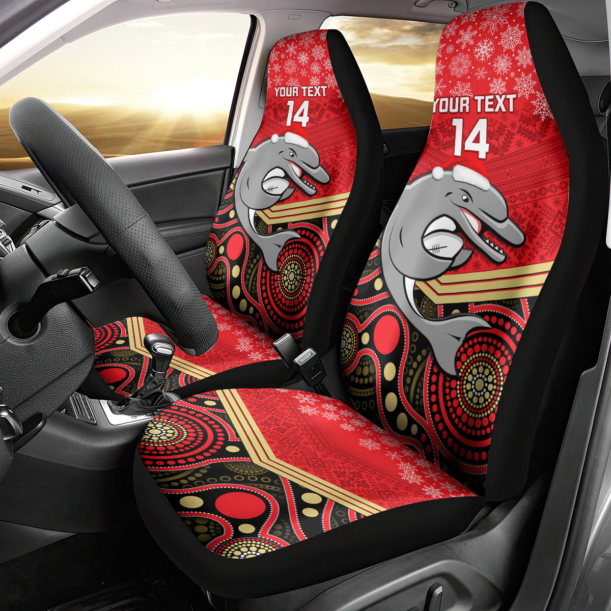 custom-dolphins-rugby-christmas-car-seat-cover-merry-xmas-2023-mix-aboriginal-art