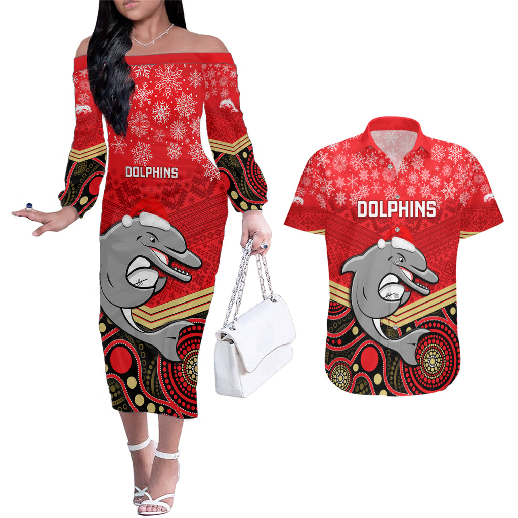custom-dolphins-rugby-christmas-couples-matching-off-the-shoulder-long-sleeve-dress-and-hawaiian-shirt-merry-xmas-2023-mix-aboriginal-art