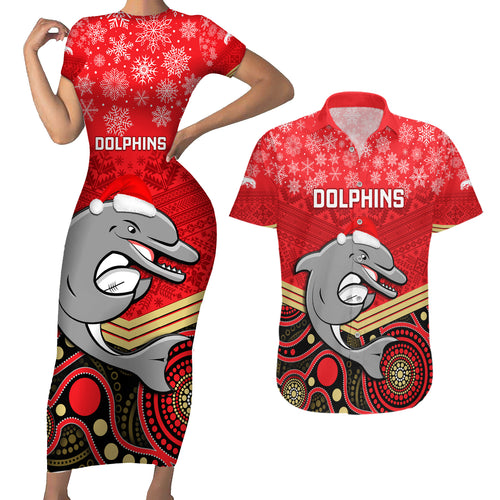 custom-dolphins-rugby-christmas-couples-matching-short-sleeve-bodycon-dress-and-hawaiian-shirt-merry-xmas-2023-mix-aboriginal-art