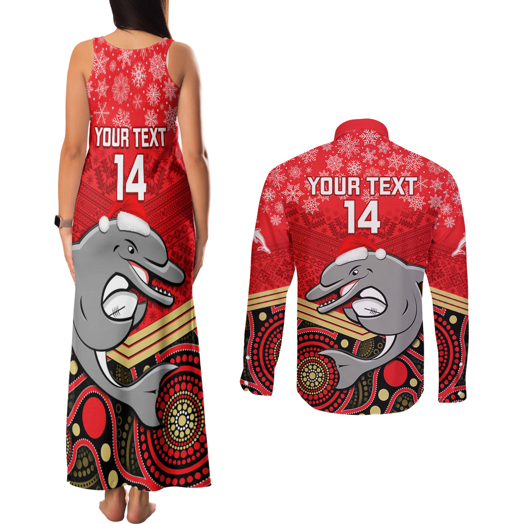 custom-dolphins-rugby-christmas-couples-matching-tank-maxi-dress-and-long-sleeve-button-shirt-merry-xmas-2023-mix-aboriginal-art