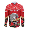 custom-dolphins-rugby-christmas-long-sleeve-button-shirt-merry-xmas-2023-mix-aboriginal-art