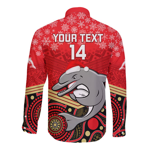 custom-dolphins-rugby-christmas-long-sleeve-button-shirt-merry-xmas-2023-mix-aboriginal-art
