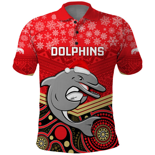 custom-dolphins-rugby-christmas-polo-shirt-merry-xmas-2023-mix-aboriginal-art