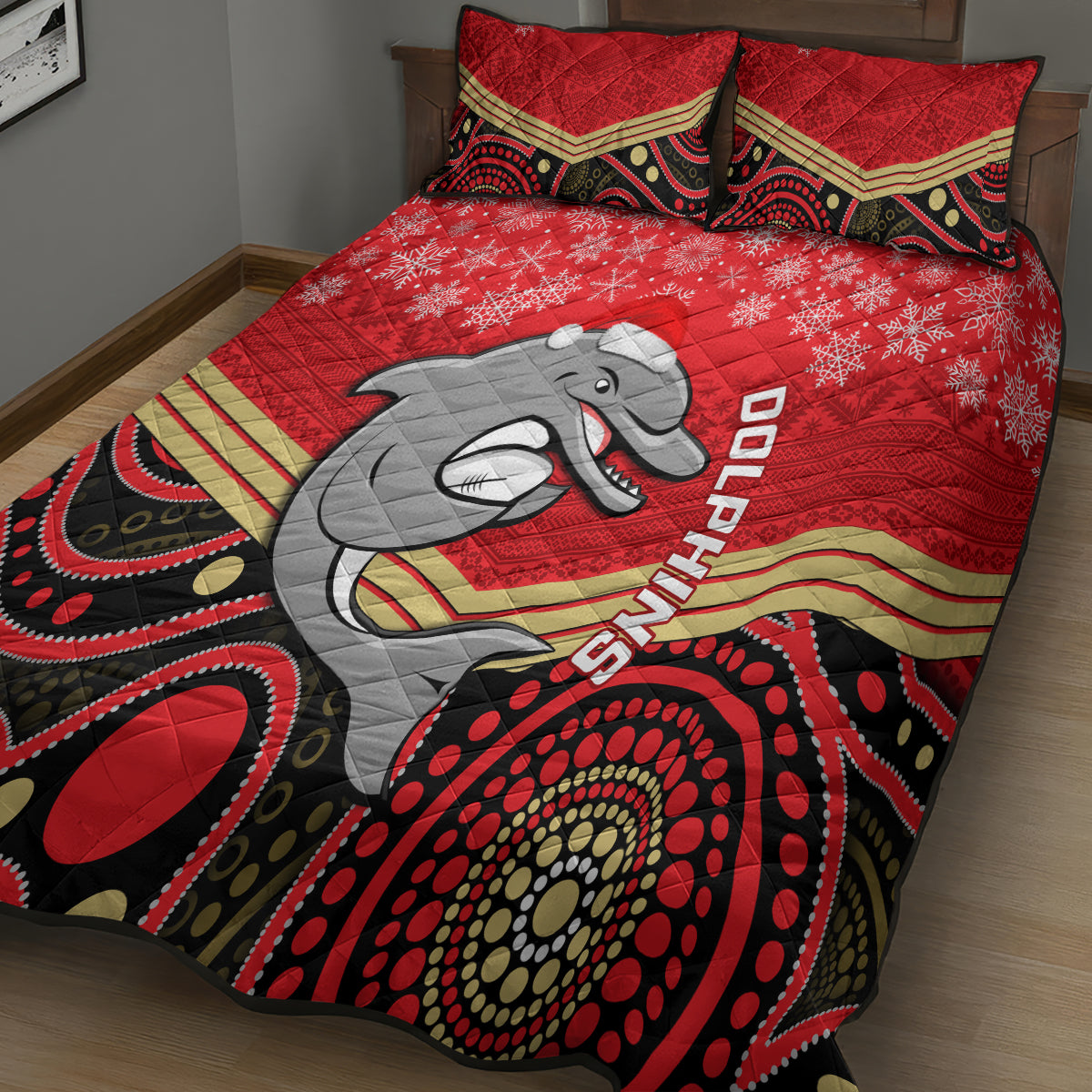 custom-dolphins-rugby-christmas-quilt-bed-set-merry-xmas-2023-mix-aboriginal-art