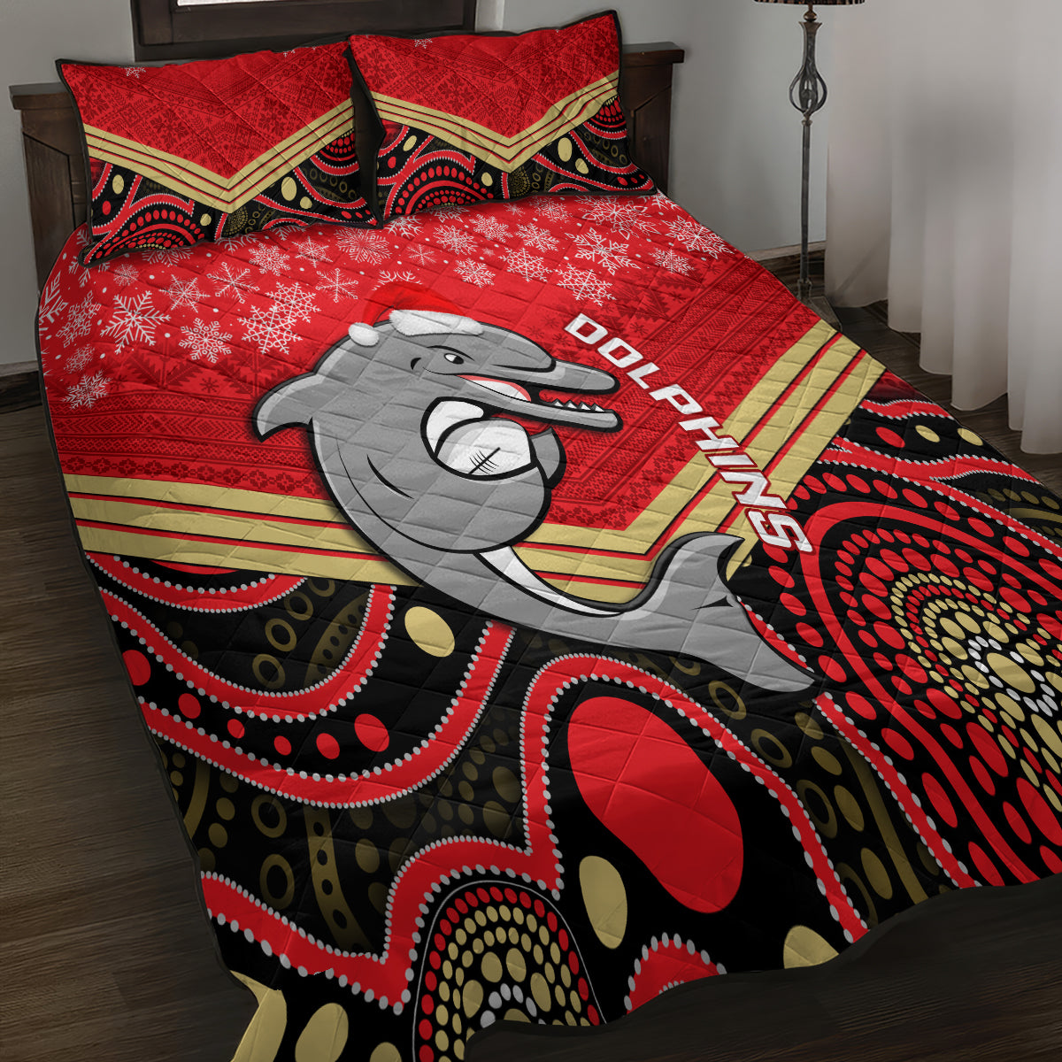custom-dolphins-rugby-christmas-quilt-bed-set-merry-xmas-2023-mix-aboriginal-art