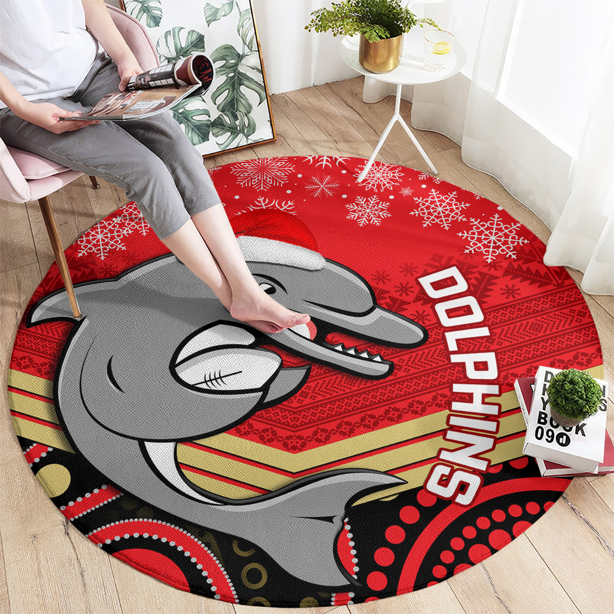custom-dolphins-rugby-christmas-round-carpet-merry-xmas-2023-mix-aboriginal-art
