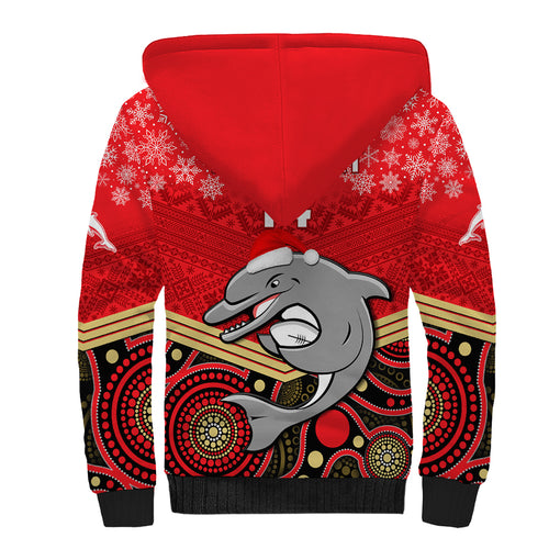 custom-dolphins-rugby-christmas-sherpa-hoodie-merry-xmas-2023-mix-aboriginal-art
