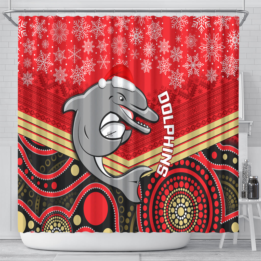 custom-dolphins-rugby-christmas-shower-curtain-merry-xmas-2023-mix-aboriginal-art