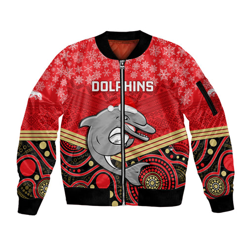 custom-dolphins-rugby-christmas-sleeve-zip-bomber-jacket-merry-xmas-2023-mix-aboriginal-art