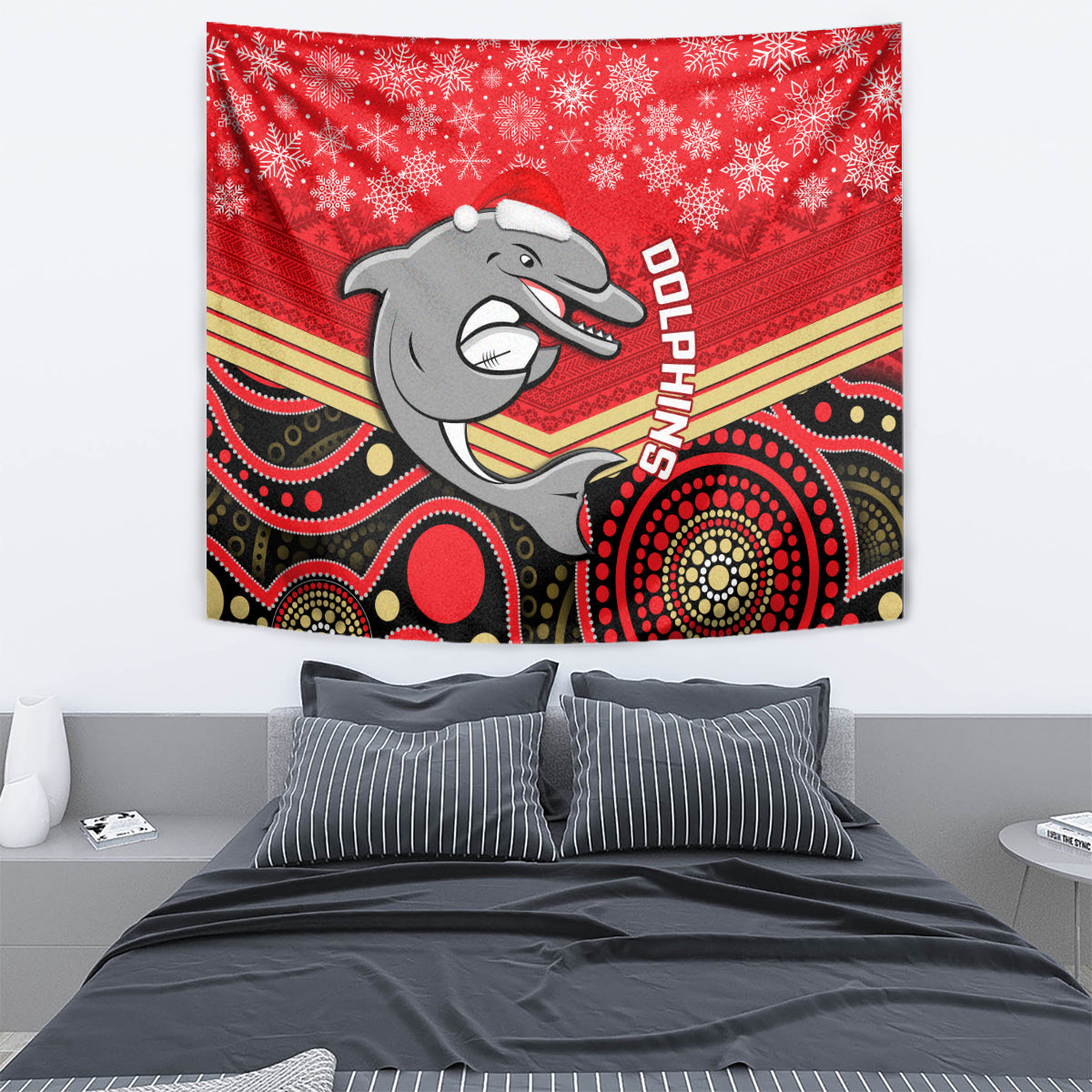 custom-dolphins-rugby-christmas-tapestry-merry-xmas-2023-mix-aboriginal-art