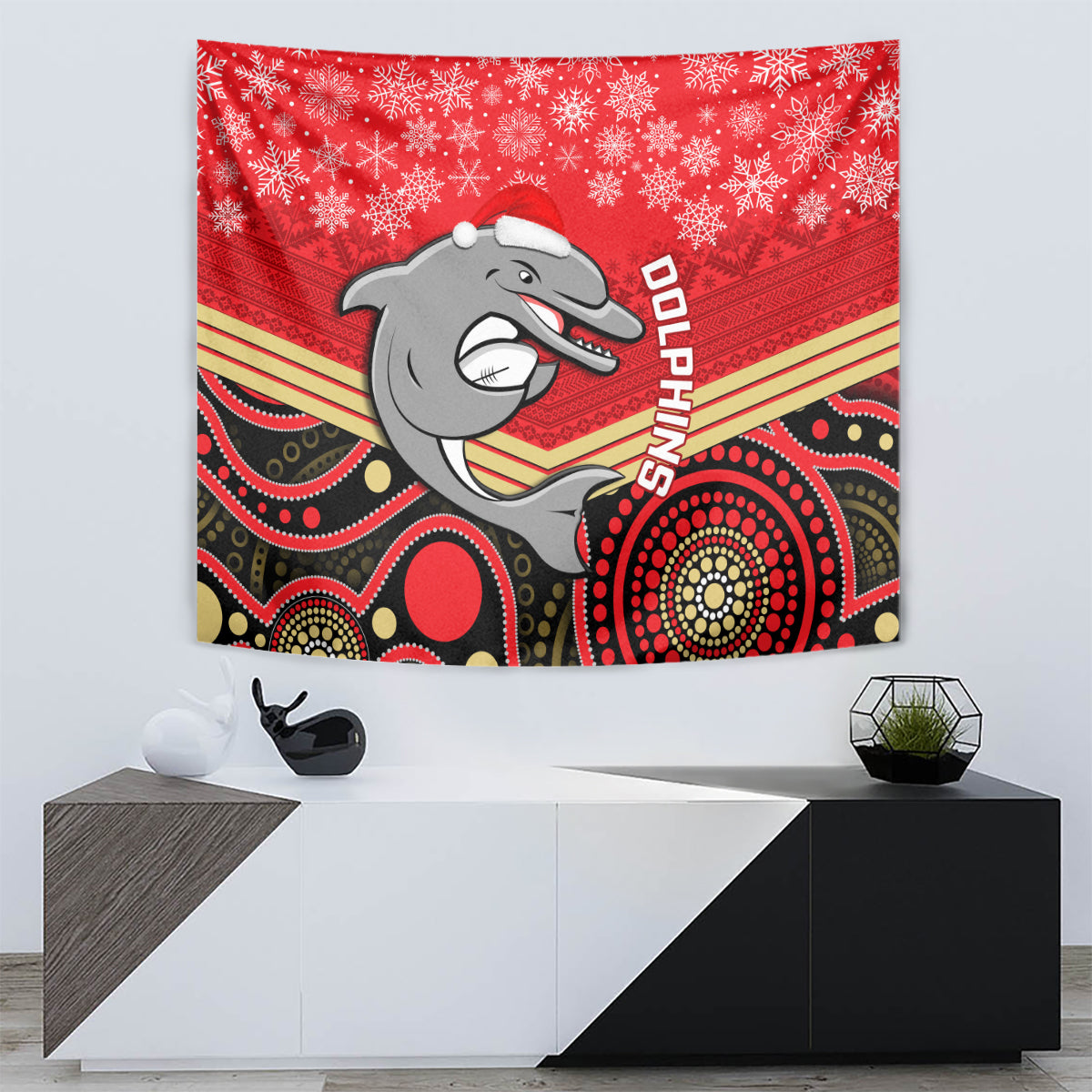custom-dolphins-rugby-christmas-tapestry-merry-xmas-2023-mix-aboriginal-art