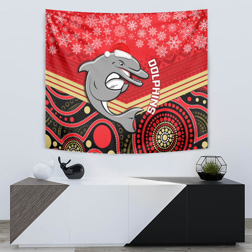 custom-dolphins-rugby-christmas-tapestry-merry-xmas-2023-mix-aboriginal-art