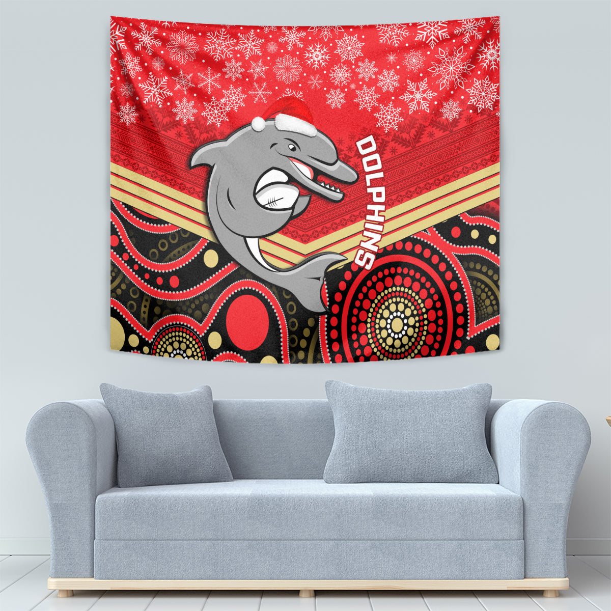 custom-dolphins-rugby-christmas-tapestry-merry-xmas-2023-mix-aboriginal-art