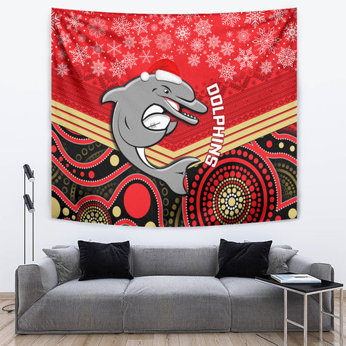 custom-dolphins-rugby-christmas-tapestry-merry-xmas-2023-mix-aboriginal-art