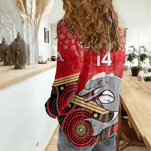 custom-dolphins-rugby-christmas-women-casual-shirt-merry-xmas-2023-mix-aboriginal-art