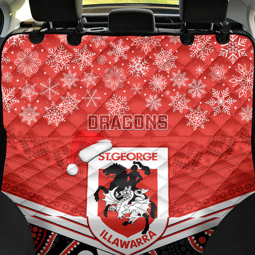 custom-dragons-rugby-christmas-back-car-seat-cover-merry-xmas-2023-mix-aboriginal-art