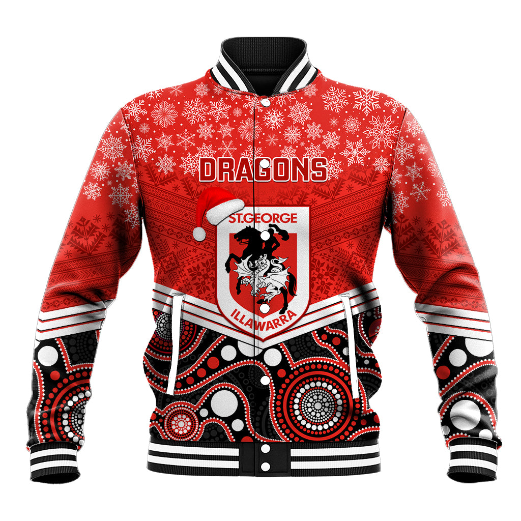 custom-dragons-rugby-christmas-baseball-jacket-merry-xmas-2023-mix-aboriginal-art