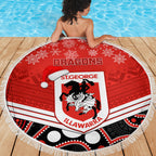 custom-dragons-rugby-christmas-beach-blanket-merry-xmas-2023-mix-aboriginal-art