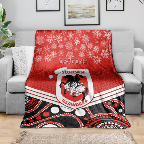 custom-dragons-rugby-christmas-blanket-merry-xmas-2023-mix-aboriginal-art