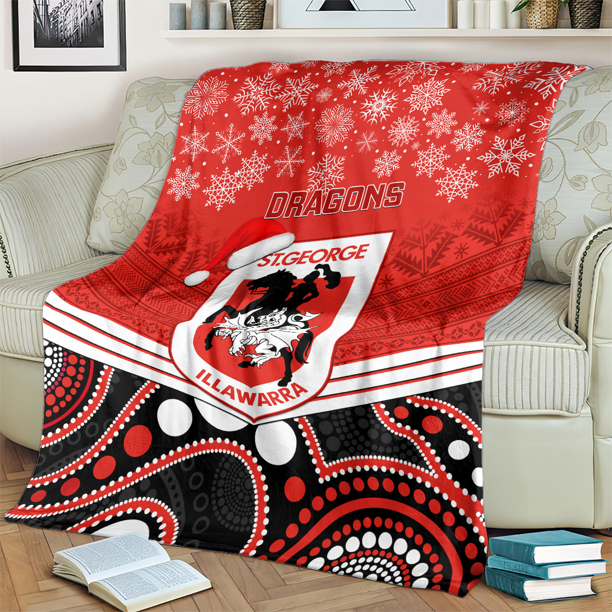 custom-dragons-rugby-christmas-blanket-merry-xmas-2023-mix-aboriginal-art