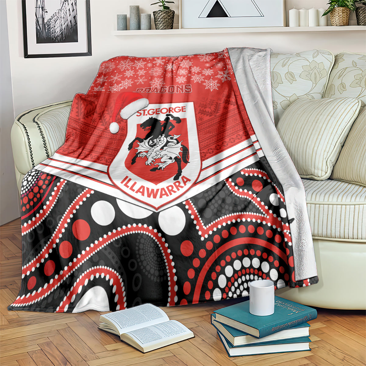 custom-dragons-rugby-christmas-blanket-merry-xmas-2023-mix-aboriginal-art