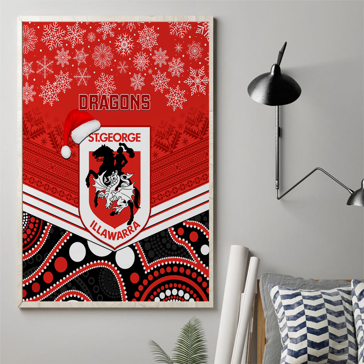 custom-dragons-rugby-christmas-canvas-wall-art-merry-xmas-2023-mix-aboriginal-art