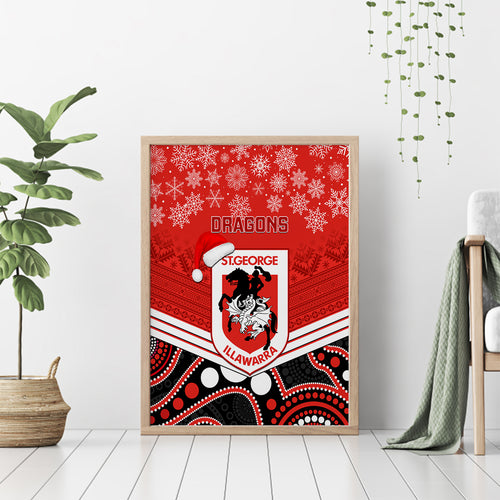 custom-dragons-rugby-christmas-canvas-wall-art-merry-xmas-2023-mix-aboriginal-art