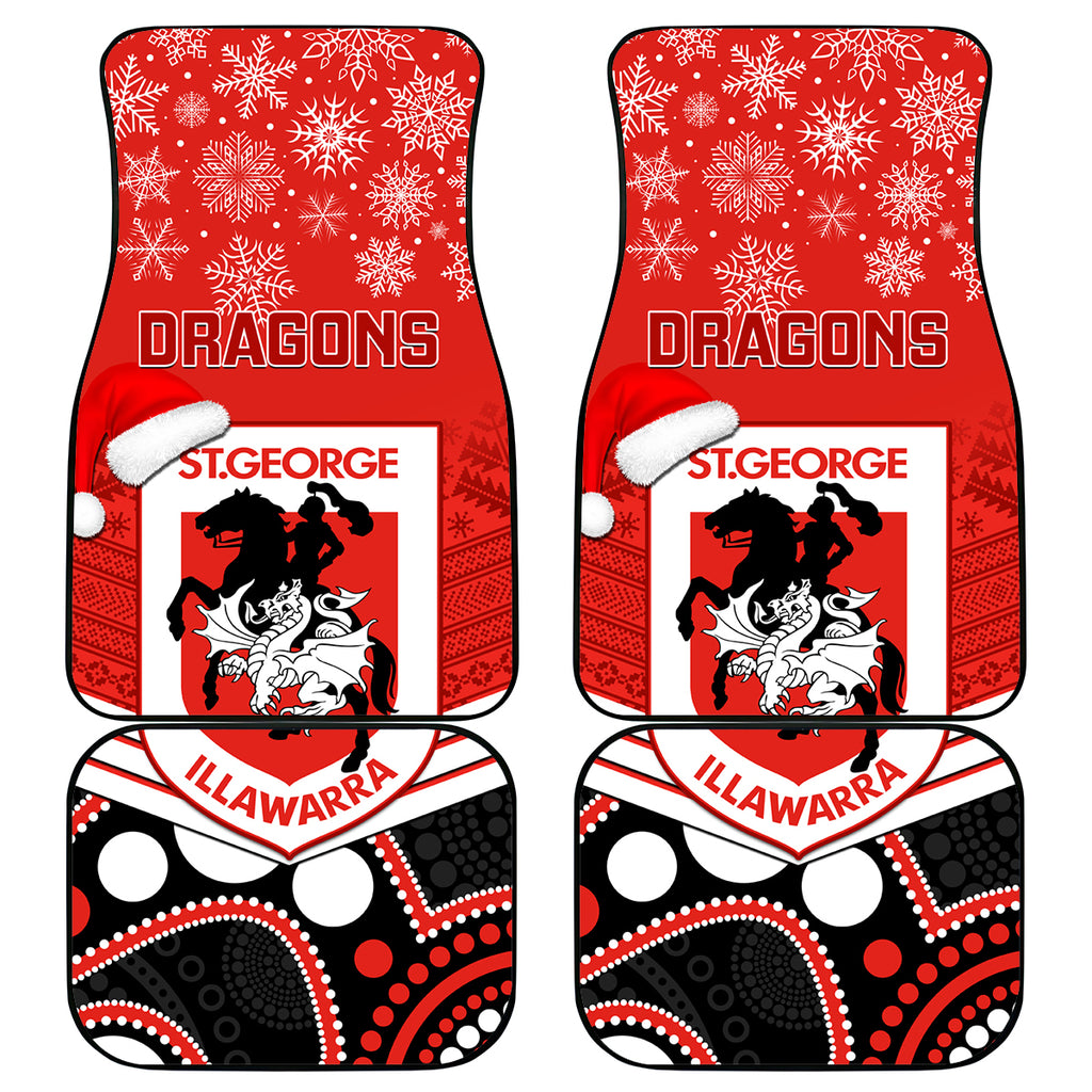 custom-dragons-rugby-christmas-car-mats-merry-xmas-2023-mix-aboriginal-art
