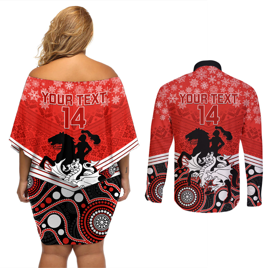 custom-dragons-rugby-christmas-couples-matching-off-shoulder-short-dress-and-long-sleeve-button-shirt-merry-xmas-2023-mix-aboriginal-art