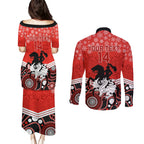 custom-dragons-rugby-christmas-couples-matching-puletasi-dress-and-long-sleeve-button-shirt-merry-xmas-2023-mix-aboriginal-art