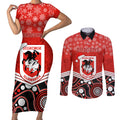 custom-dragons-rugby-christmas-couples-matching-short-sleeve-bodycon-dress-and-long-sleeve-button-shirt-merry-xmas-2023-mix-aboriginal-art