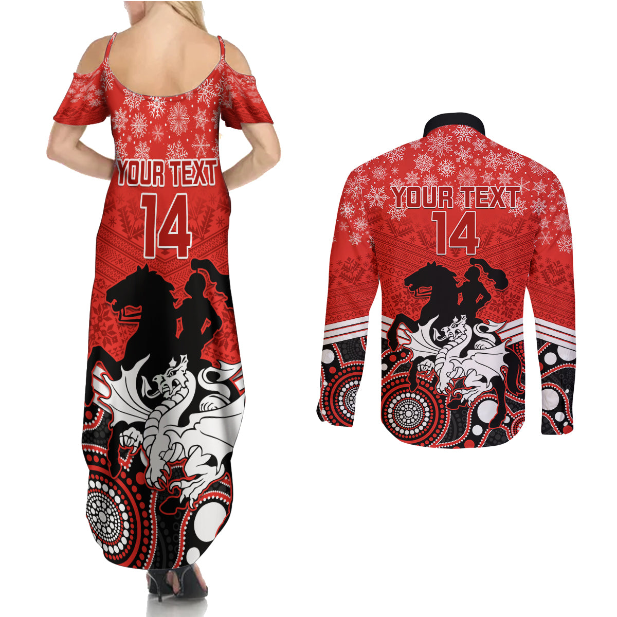 custom-dragons-rugby-christmas-couples-matching-summer-maxi-dress-and-long-sleeve-button-shirt-merry-xmas-2023-mix-aboriginal-art